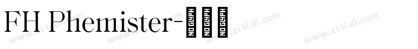 FH Phemister字体转换